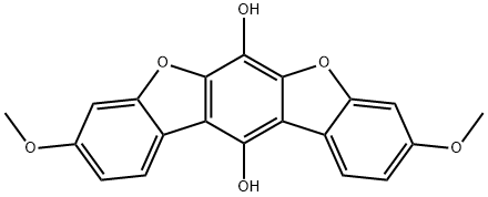 3,9-디메톡시벤조[1,2-b:5,4-b']비스벤조푸란-6,12-디올 구조식 이미지