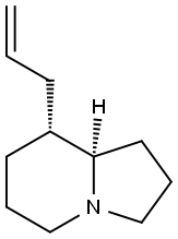 인돌리진,옥타하이드로-8-(2-프로페닐)-,(8R,8aR)-rel-(9CI) 구조식 이미지