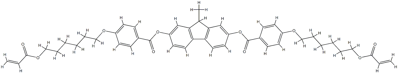 4-[[6-(1-oxo-2-propenyl)oxy]hexyl]oxy]-benzoic acid,9-methyl-9H-fluorene-2,7-diyl ester Structure