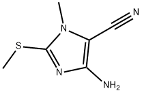 1H-Imidazole-5-carbonitrile,4-amino-1-methyl-2-(methylthio)-(9CI) 구조식 이미지