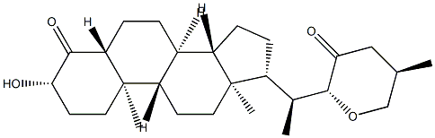 (22R,25R)-22,26-Epoxy-3β-hydroxy-5α-cholestane-4,23-dione 구조식 이미지