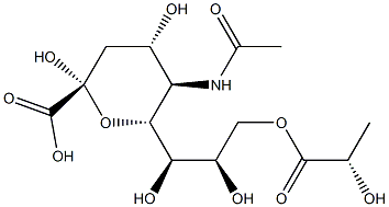 N-아세틸-9-O-락틸뉴라민산 구조식 이미지