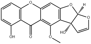 (3aR)-3a,12aα-Dihydro-3a,6-dihydroxy-4-methoxy-5H-furo[3',2':4,5]furo[3,2-b]xanthen-5-one Structure