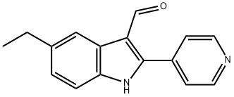 1H-Indole-3-carboxaldehyde,5-ethyl-2-(4-pyridinyl)-(9CI) Structure