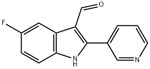 1H-Indole-3-carboxaldehyde,5-fluoro-2-(3-pyridinyl)-(9CI) Structure