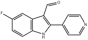 1H-Indole-3-carboxaldehyde,5-fluoro-2-(4-pyridinyl)-(9CI) 구조식 이미지