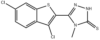 3H-1,2,4-Triazole-3-thione,5-(3,6-dichlorobenzo[b]thien-2-yl)-2,4-dihydro-4-methyl-(9CI) Structure