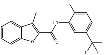 2-Benzofurancarboxamide,N-[2-fluoro-5-(trifluoromethyl)phenyl]-3-methyl-(9CI) 구조식 이미지