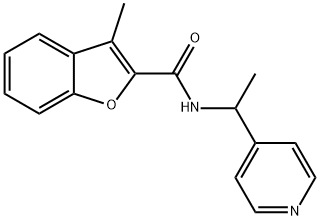 2-Benzofurancarboxamide,3-methyl-N-[1-(4-pyridinyl)ethyl]-(9CI) 구조식 이미지