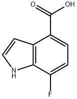 1H-INDOLE-4-CARBOXYLIC ACID,7-FLUORO Structure