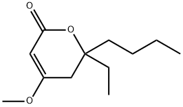 2H-Pyran-2-one,6-butyl-6-ethyl-5,6-dihydro-4-methoxy-(9CI) Structure