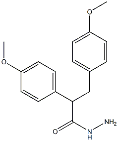 p-Methoxy-α-(4-methoxyphenyl)hydrocinnamic acid hydrazide Structure