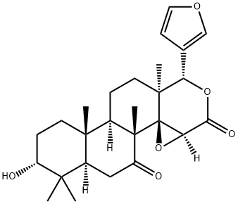 (13α,17aα)-14β,15β:21,23-Diepoxy-3α-hydroxy-4,4,8-trimethyl-D-homo-24-nor-17-oxa-5α-chola-20,22-diene-7,16-dione Structure