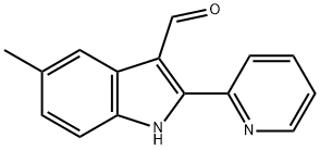 1H-Indole-3-carboxaldehyde,5-methyl-2-(2-pyridinyl)-(9CI) Structure