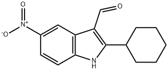 1H-Indole-3-carboxaldehyde,2-cyclohexyl-5-nitro-(9CI) Structure