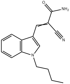 2-Propenamide,3-(1-butyl-1H-indol-3-yl)-2-cyano-(9CI) 구조식 이미지