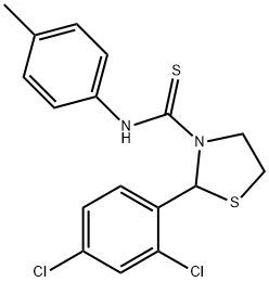 3-Thiazolidinecarbothioamide,2-(2,4-dichlorophenyl)-N-(4-methylphenyl)-(9CI) 구조식 이미지