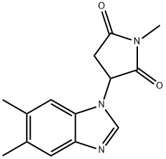 2,5-Pyrrolidinedione,3-(5,6-dimethyl-1H-benzimidazol-1-yl)-1-methyl-(9CI) 구조식 이미지