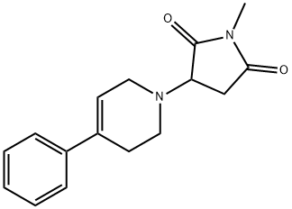 2,5-Pyrrolidinedione,3-(3,6-dihydro-4-phenyl-1(2H)-pyridinyl)-1-methyl-(9CI) Structure