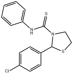 3-티아졸리딘카르보티오아미드,2-(4-클로로페닐)-N-페닐-(9CI) 구조식 이미지