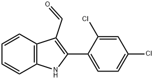 1H-Indole-3-carboxaldehyde,2-(2,4-dichlorophenyl)-(9CI) 구조식 이미지