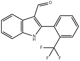 1H-Indole-3-carboxaldehyde,2-[2-(trifluoromethyl)phenyl]-(9CI) Structure