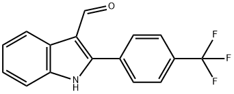 1H-Indole-3-carboxaldehyde,2-[4-(trifluoromethyl)phenyl]-(9CI) 구조식 이미지