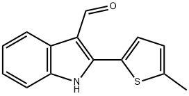 1H-Indole-3-carboxaldehyde,2-(5-methyl-2-thienyl)-(9CI) 구조식 이미지