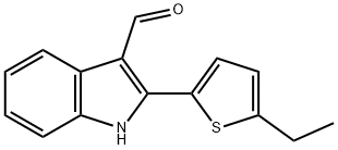 1H-Indole-3-carboxaldehyde,2-(5-ethyl-2-thienyl)-(9CI) Structure