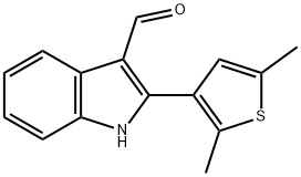 1H-Indole-3-carboxaldehyde,2-(2,5-dimethyl-3-thienyl)-(9CI) Structure