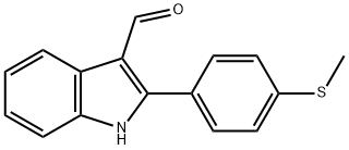 1H-Indole-3-carboxaldehyde,2-[4-(methylthio)phenyl]-(9CI) Structure