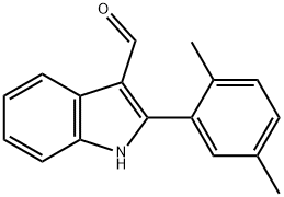 1H-Indole-3-carboxaldehyde,2-(2,5-dimethylphenyl)-(9CI) Structure