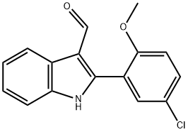 1H-Indole-3-carboxaldehyde,2-(5-chloro-2-methoxyphenyl)-(9CI) 구조식 이미지