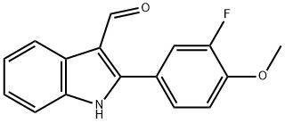 1H-Indole-3-carboxaldehyde,2-(3-fluoro-4-methoxyphenyl)-(9CI) Structure