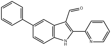 1H-Indole-3-carboxaldehyde,5-phenyl-2-(2-pyridinyl)-(9CI) 구조식 이미지