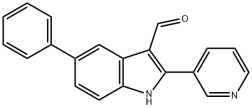 1H-Indole-3-carboxaldehyde,5-phenyl-2-(3-pyridinyl)-(9CI) Structure