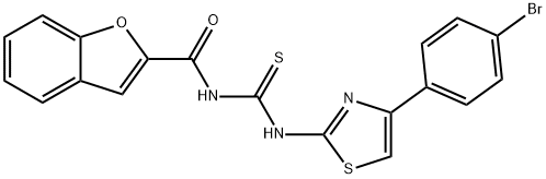 2-Benzofurancarboxamide,N-[[[4-(4-bromophenyl)-2-thiazolyl]amino]thioxomethyl]-(9CI) 구조식 이미지