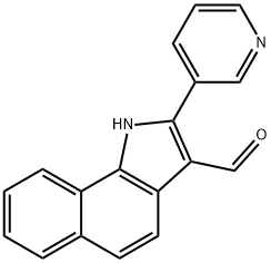 1H-Benz[g]indole-3-carboxaldehyde,2-(3-pyridinyl)-(9CI) 구조식 이미지