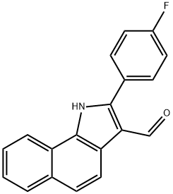 1H-Benz[g]indole-3-carboxaldehyde,2-(4-fluorophenyl)-(9CI) Structure