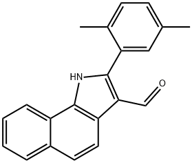 1H-Benz[g]indole-3-carboxaldehyde,2-(2,5-dimethylphenyl)-(9CI) Structure