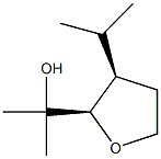 2-Furanmethanol,tetrahydro-alpha,alpha-dimethyl-3-(1-methylethyl)-,(2R,3R)-rel-(9CI) Structure