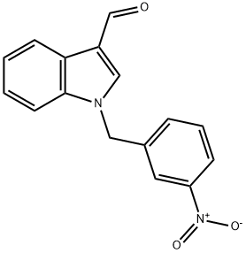 1H-Indole-3-carboxaldehyde,1-[(3-nitrophenyl)methyl]-(9CI) Structure