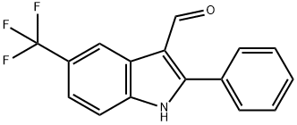 1H-Indole-3-carboxaldehyde,2-phenyl-5-(trifluoromethyl)-(9CI) 구조식 이미지