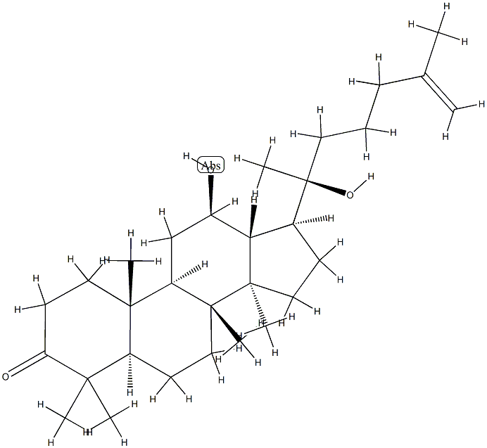 12β,20-Dihydroxydammar-25-en-3-one Structure