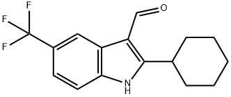 1H-Indole-3-carboxaldehyde,2-cyclohexyl-5-(trifluoromethyl)-(9CI) Structure