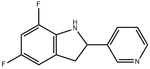 1H-Indole,5,7-difluoro-2,3-dihydro-2-(3-pyridinyl)-(9CI) 구조식 이미지