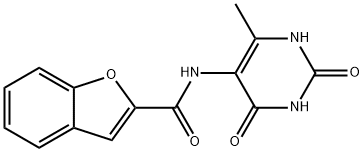 2-Benzofurancarboxamide,N-(1,2,3,4-tetrahydro-6-methyl-2,4-dioxo-5-pyrimidinyl)-(9CI) Structure