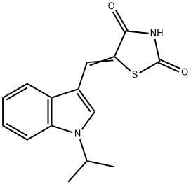 2,4-Thiazolidinedione,5-[[1-(1-methylethyl)-1H-indol-3-yl]methylene]-(9CI) Structure