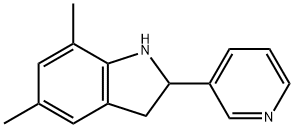 1H-Indole,2,3-dihydro-5,7-dimethyl-2-(3-pyridinyl)-(9CI) Structure