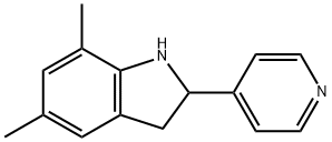 1H-Indole,2,3-dihydro-5,7-dimethyl-2-(4-pyridinyl)-(9CI) 구조식 이미지